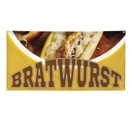 genetic/unbranded Vinyl Banner Multiple Sizes Bratwurst Outdoor Advertising Printing F Bbq Outdoor - 60x144inches