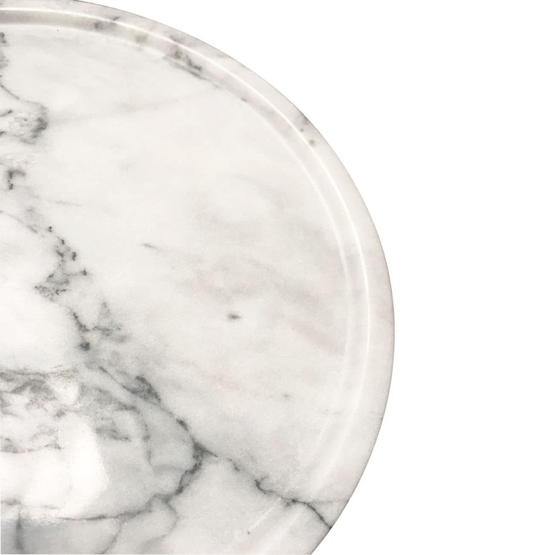 Natural Marble Tray, Round Marble Decorative Tray for Counter, Jewelry,