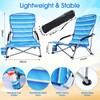 Huwena 2 Pack Beach Chairs with Umbrella for Adults, Low