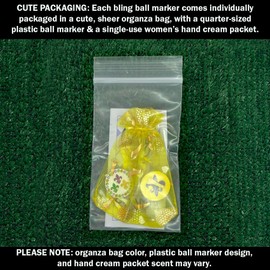 Giggle Golf Bling Ball Marker with Hat Clip – Holiday Bling Collection – Fun Seasonal Golf Gifts for Women – Christmas, Halloween, St. Patrick’s Day, 4th of July & More (Fleur-de-lis)