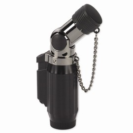 Jewels By Lux Vertigo Intimidator Black Matte and Gunmetal Quad Flame Table Torch Lighte