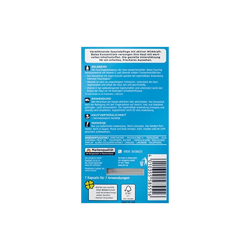 Balea Moisture Concentrate, Pack of 7