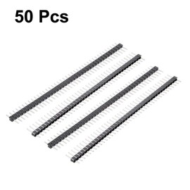 Sourcingmap 50Pcs 2mm Pitch 40-Pin 9mm Length One Row Straight Connector Pin Header Strip for Prototype Shield