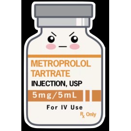 Missmee's Craft Run 4" Metoprolol Sticker Cute Kawaii Medical Nurse Doctor Stickers Lopressor IV