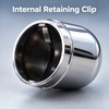 50mm Chrome Tow Ball Cover, Push-On Plastic Trailer Hitch Ball