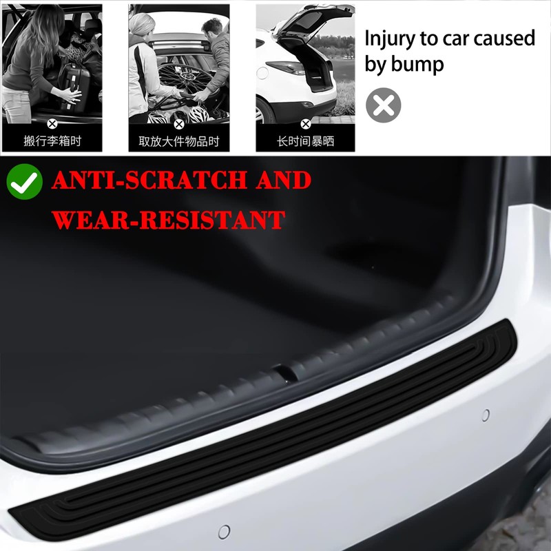 xbrtaia Rear Bumper Protector, Self-contained Viscose Natural Rubber Material Car