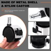 Tanstic 4Pcs 2" Swivel Stem Caster Wheels with Brake, 5/16"