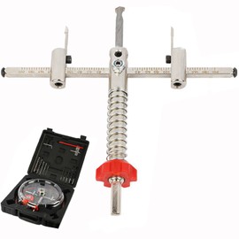 Adjustable Hole Saw, 1-5/8" to 8" Hole Saw for Recessed Lights, Adjustable Drywall Hole Cutter for Speaker Holes, Twin Blade, Dust Shield