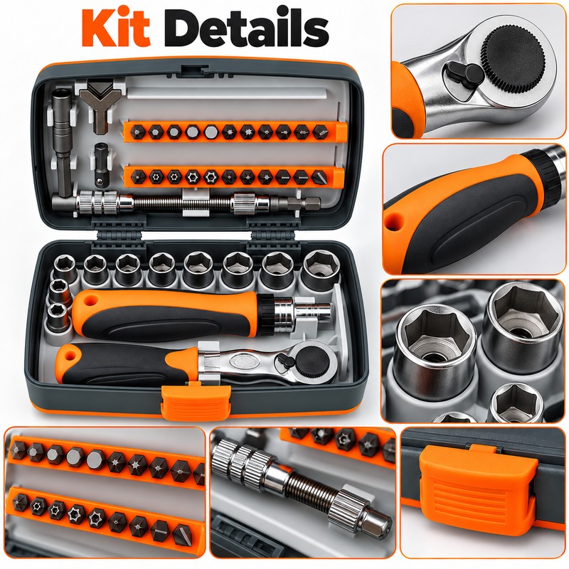 38-in-1 Ratchet Screwdriver Set – Labor-Saving Multipurpose Hand Tool Kit