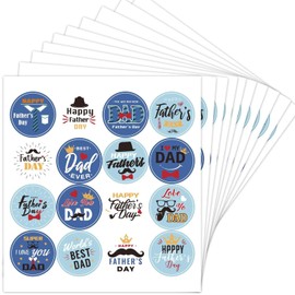 160PCS Happy Fathers Day Stickers Best Dad Stickers for Boxes Envelopes Cards Scrapbooking Fathers Day Gift Lables Stickers for Gift Tags Wrap Labels for Party Favors (Style 1)