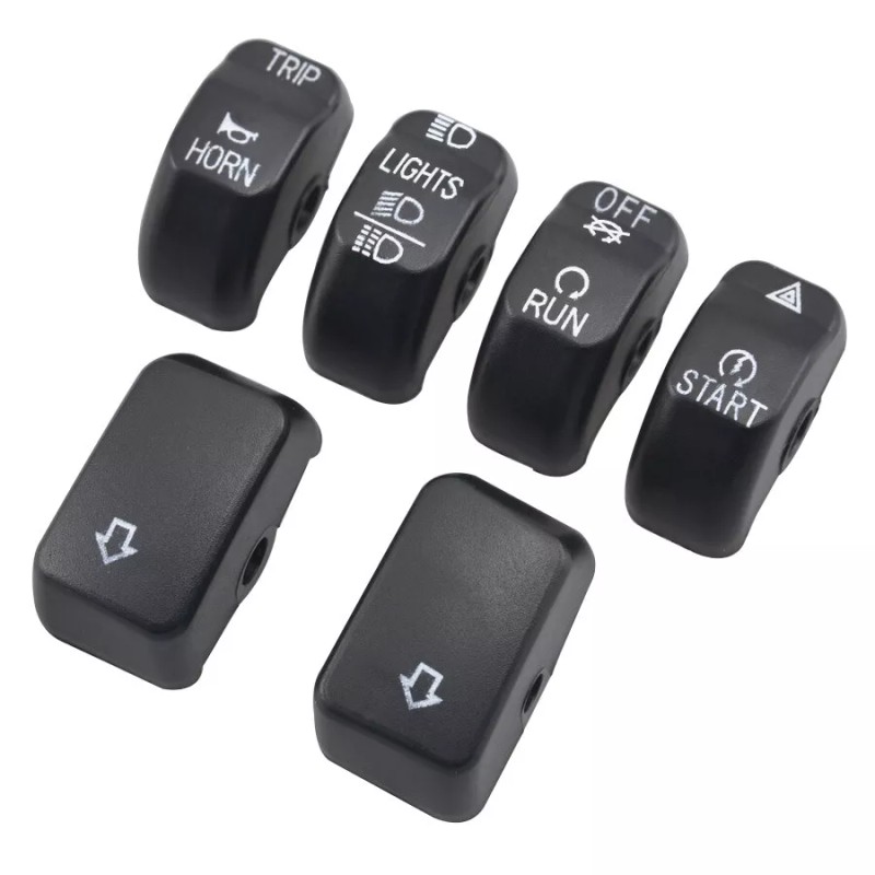Trichtu Mount 6x Hand Control Black Switch Cap Kit For
