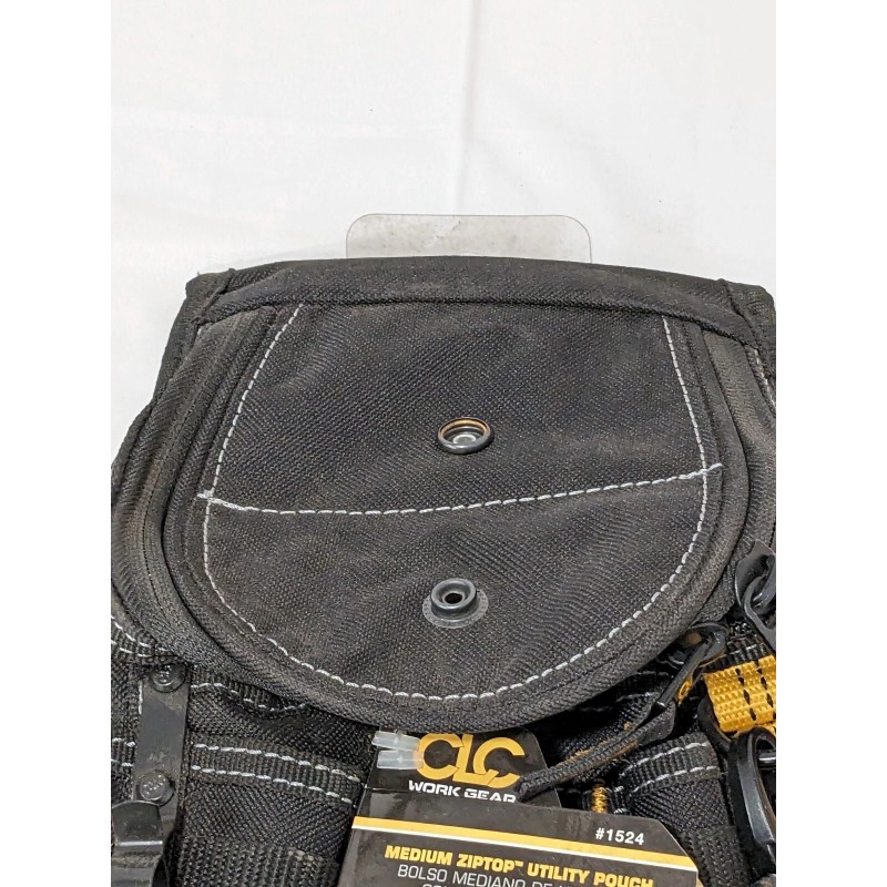 CLC Zippered Pouch: 11 Pockets, Polyester, Black 1524