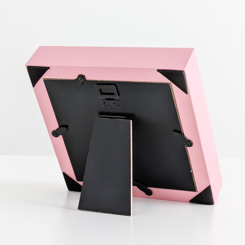 PLUSCHEN 5X5 Pink Picture Frame Resin Shadow Box Photo Frame