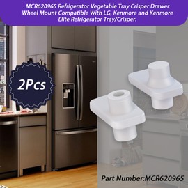 MCR620965 Refrigerator Vegetable Tray Crisper Drawer Wheel Mount Compatible With LG, Kenmore and Kenmore Elite Refrigerator Tray/Crisper(2Pcs,Left and Right)