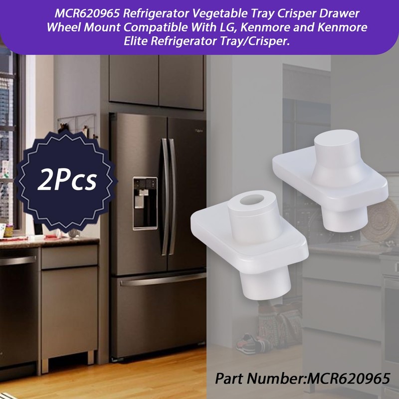 MCR620965 Refrigerator Vegetable Tray Crisper Drawer Wheel Mount Compatible With