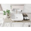 ELLAI Bathroom Vessel Sink Rectangle Above Counter Porcelain Ceramic Top