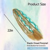 Elastic Dread Ponytail, 22 Inch Boho Braided Dreadlock Hair Extension