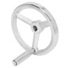 Rotary Handwheel, 16x160mm Lathe Handwheel Cast Iron Chrome Plated Hand