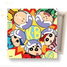 I Love Painting DIY Canvas Type Crayon Shin-chan Diamond Cross-stitch 25x25cm Shin-chan and the Leaf Village Security Team / 아이러브페인팅 DIY캔버스형 짱구 보석십자수 25x25cm 짱구와 떡잎마을방범대