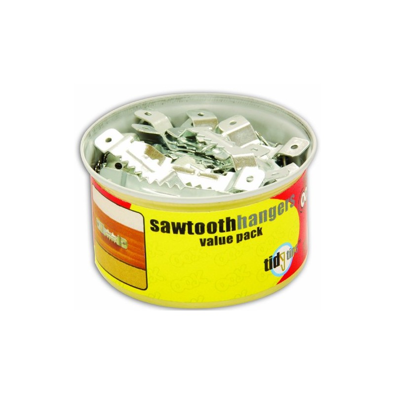 OOK 50652 Small Sawtooth Hangers with Nails Tidy Tins, 25