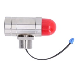 Pwshymi Alarma de luz de Advertencia de Emergencia, Alarma Visual Audible a Prueba de Explosión Buzzer Estroboscópico de Acero Inoxidable 304 DC24V G3/4 Impermeable