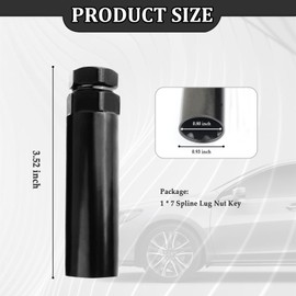 7 Spline Lug Nut Removal Tool,Heavy-Duty Lug Nut Socket Set Suitable for Standard SAE M12x1.25,M12x1.5,Lugs Nuts Remover for Quick Dismantle & Installation of Nuts Car Tool (7 Spline)