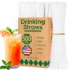 Delxo 500 Count Individually Wrapped Clear Plastic Straws - 10.25