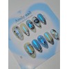 Metallic Aurora [Handmade Nail Tip] Emily Nail - Short Almond