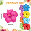 30 Pcs Disposable Flower Placemats, Colourful Hibiscus Flower Decorative Placemats,