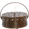 LimCryspp Retro Portable Iron Mosquito Incense Holder with Processing Round