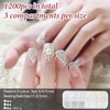 5200PCS Nail Gems, Nail Rhinestones, Nail Charms with Pearls, Tweezers