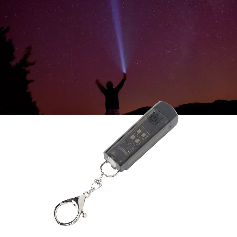 Keychain Flashlight Plastic 2 Lighting Mode Magnetic USB Rechargeable Portable