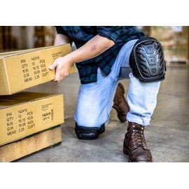 CE' CERDR Professional Knee Pads for Work - Heavy Duty Foam Padding Kneepads for Construction, Gardening, Flooring with Comfortable Gel Cushion to Save Your Knees (Knee High)