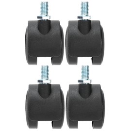 Fafeicy Ruedas, 4 Piezas Ruedas Giratorias de 1,5 Pulgadas con Función de Freno Vástago de Rueda de Bola con Enchufes Ruedas Giratorias de 360 ​​​​Grados para Ruedas de Placa, Fafeicybk932o0i1w