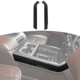 RT-TCZ for Silverado Carbon Fiber Center Console Shifter Side Panel Trim Cover for Chevy Silverado GMC Sierra 2014-2018 Black Carbon Fiber Grain Interior Accessories 2pcs