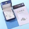 Gugots Square Moissanite Earrings and Necklace Set for Women