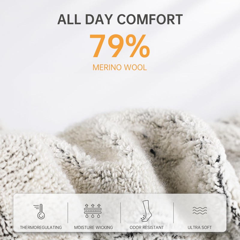 SAMSOX Merino Wool Hiking Socks, Bozeman Lite L