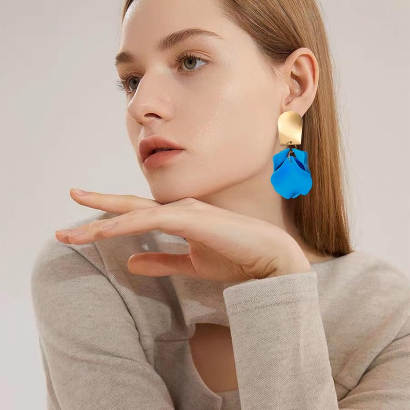 Just Follow Rose Petal Dangle Earrings