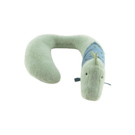 Sterntaler Dino Rexi Neck Pillow with Funny Prongs and Paw Motif, Travel Pillow Perfect for Travelling, Practical Neck Pillow for Children, Powder Green, multicoloured, Unit size