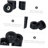 TEHAUX 8Pcs Speaker Spike Pad Durable Rubber Isolation Base for