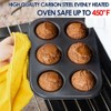 Muffin Tray 6 Cups 2 Pack Non Stick Deep Sturdy
