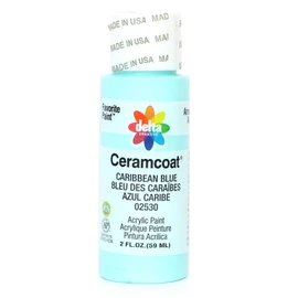 Delta Creative Ceramcoat Acrylic Paint in Assorted Colors (2 oz), 2530, Caribbean Blue