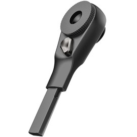 GALVANOX Flat-end Ratchet Driver Designed for Leatherman Models - Compatible with Multi-tool Flat Bit Kits and Standard 1/4" Hex Bits (Black)