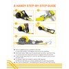STRAPINNO Retractable Ratchet Tie-Down Strap - 1.5 in x 20