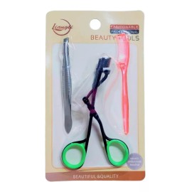 Kit De Enchinador Rizador + Pinza De Depilar + Cepillo