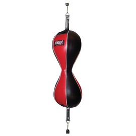 Ringside Mexican-Style Double-Double End Bag,Red / Black