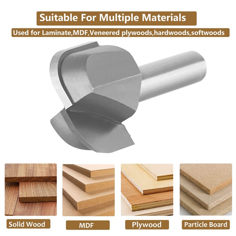 SpeTool 1/4" Shank Bowl & Tray Router Bit 3/4 Cutting