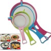 4Pcs Plastic Mesh Strainer Colander Set, Food Soy Milk Flour
