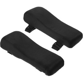 2 Almohadillas Acolchadas para Apoyabrazos de Silla Gaming y Computadora, con Soporte de Brazo y Aumento de Altura, Material Poliéster y Esponja Negro