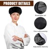 DtgEcd 3 Chefs Hats, Cotton Professional Chef Hat for Cooking,